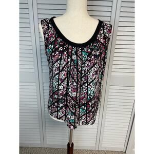Candie's sleeveless multicolor floral blouse shirt women's junior's size medium